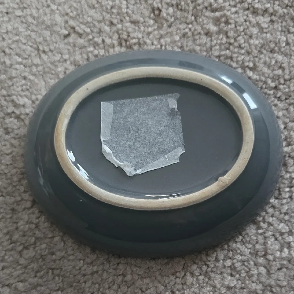 Elegant Gray Ceramic Soap Dish / Holder